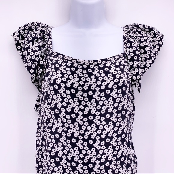 Pam + Gela Floral Flutter Sleeve Romper Playsuit Size 2 - Picture 3 of 11